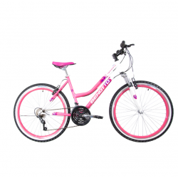 Bicicleta BENOTTO Montaña MADEIRA R26 21V. Mujer FS Sunrace Frenos ”V” Acero Fucsia Aperlado/Blanco Talla:UN