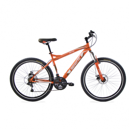 Bicicleta BENOTTO Montaña IGNITION R27.5 21V. Hombre FS Frenos Doble Disco Mecanico Acero Naranja Brillante Talla:UN