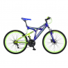 Bicicleta BENOTTO Montaña RUSH R26 21V. Hombre DS Sunrace Frenos Disco Delantero/”V” Trasero Acero Azul Oscuro/Verde Talla:UN